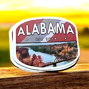 Alabama Matte Finish PVC Removable Waterproof Decor Accent Sticker